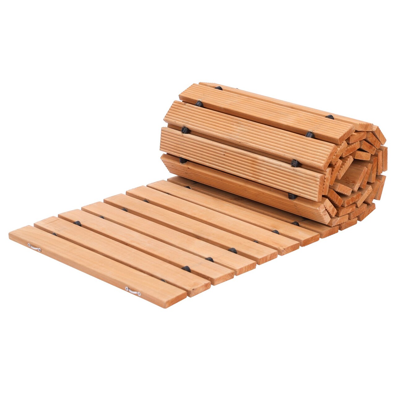 Wooden Roll Out Garden Pathway, Non-Slip Cedar Walkway for Backyard and Outdoor Areas